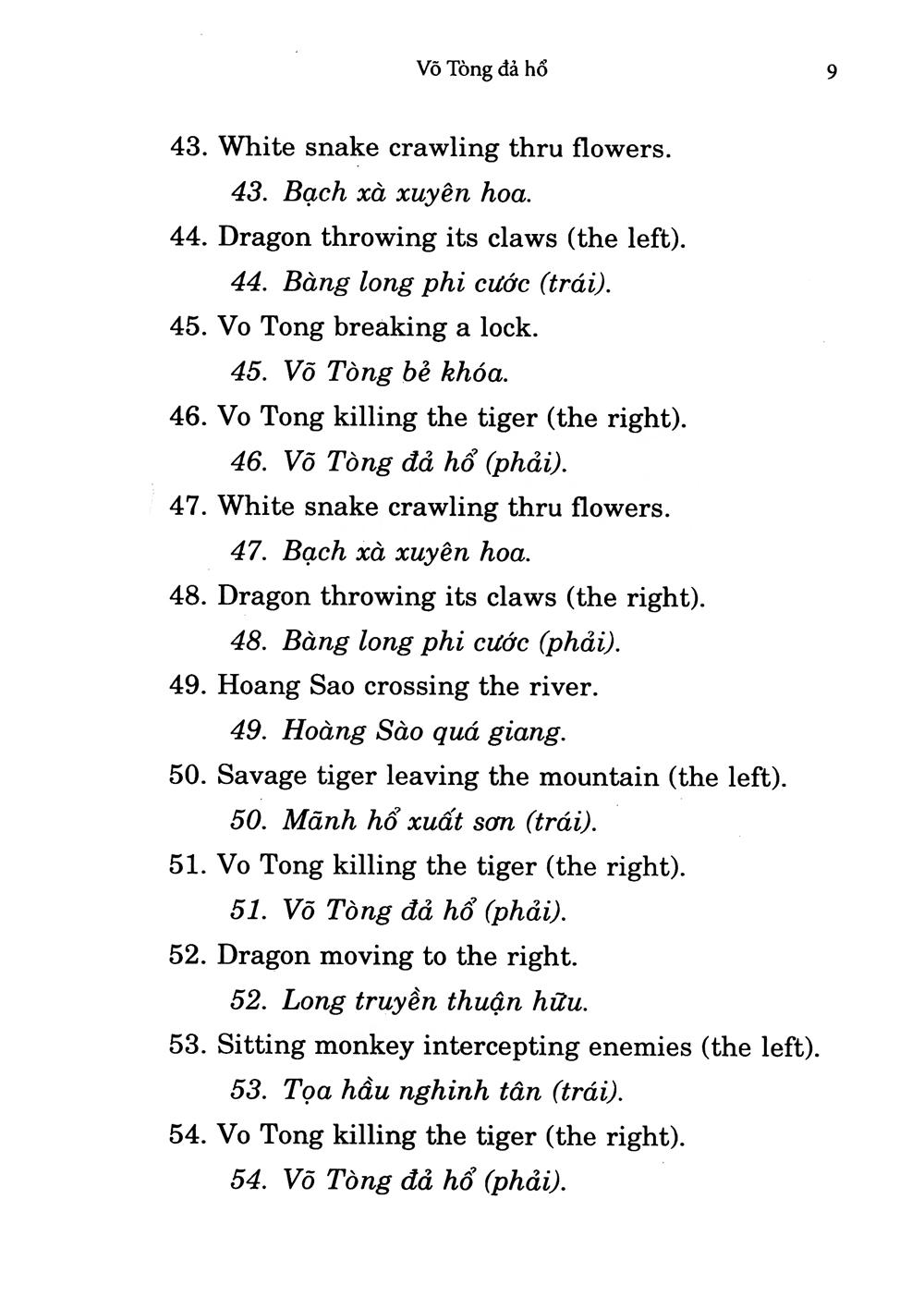 Bài Quyền Võ Tòng Đả Hổ
