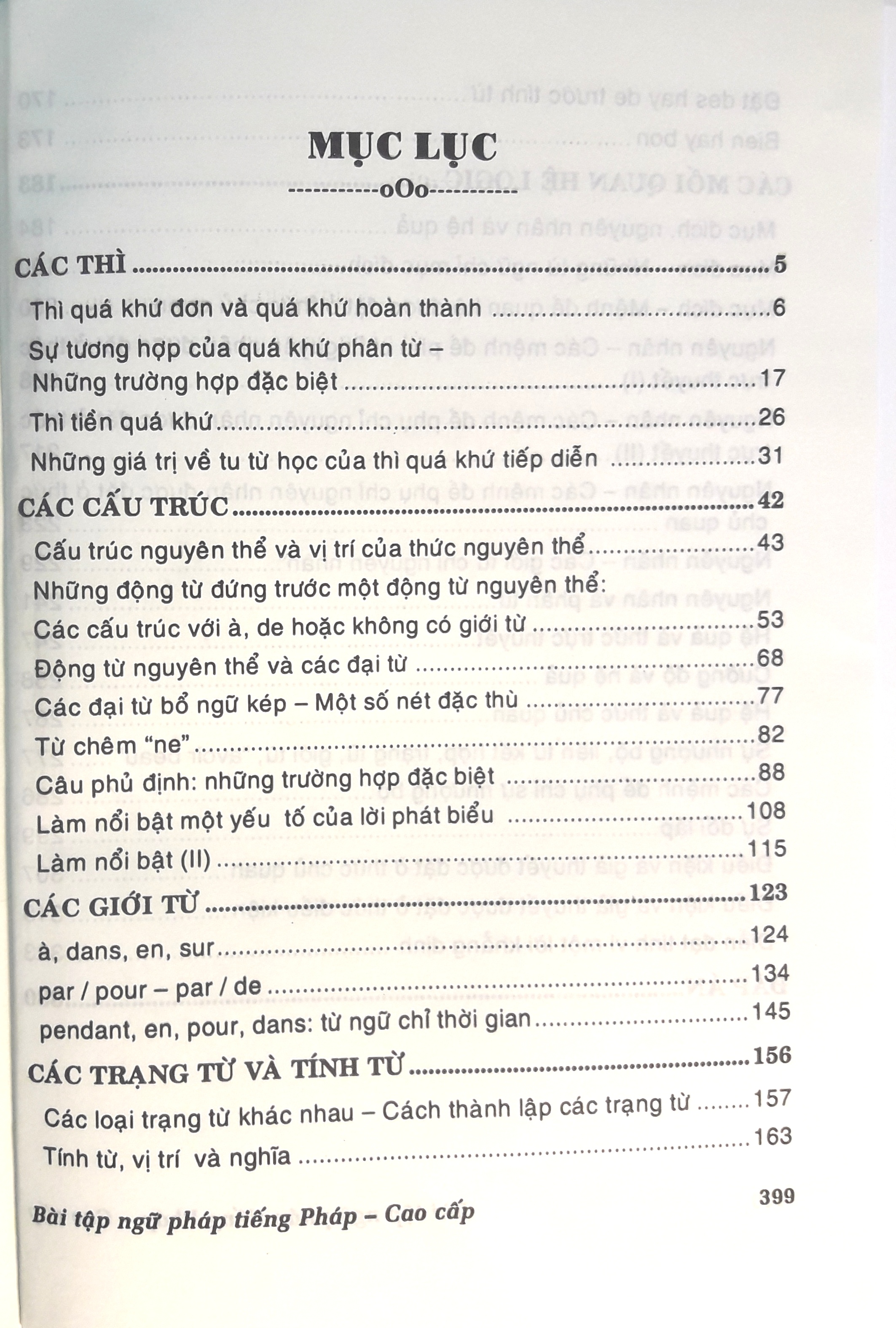 Bái tập ngữ pháp tiếng pháp theo chủ đề ( trình độ cao cấp )