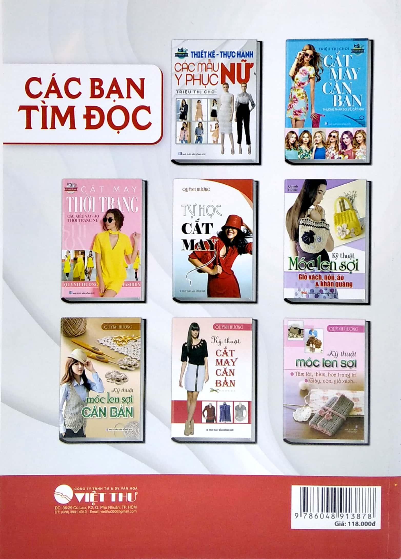 Bộ Sách Cắt May Căn Bản + Kỹ Thuật Cắt May Căn Bản + Cắt May Thời Trang + Thiết Kế Thực Hành Các Mẫu Y Phục Nữ (Bộ 4 Cuốn)