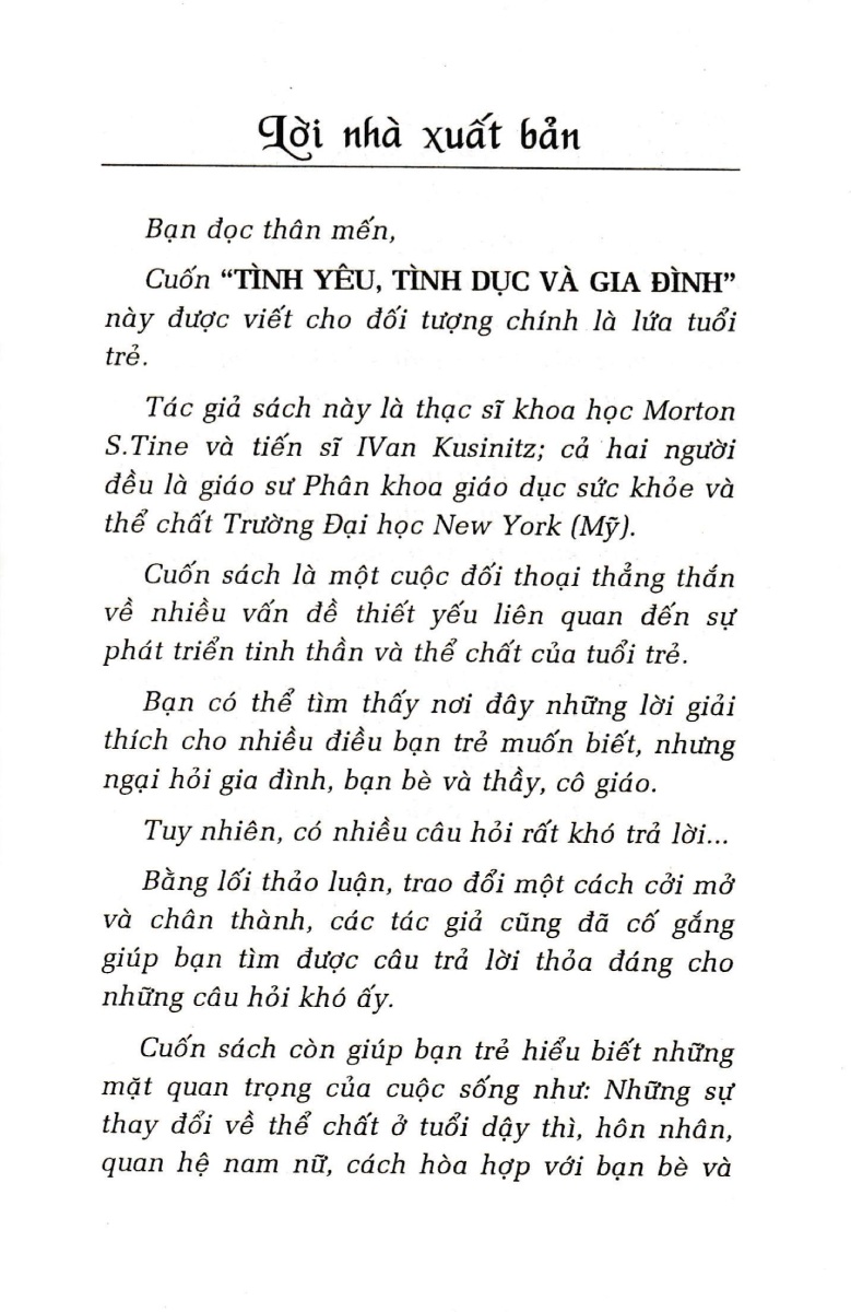 Tình Yêu, Tình Dục Và Gia Đình - HA