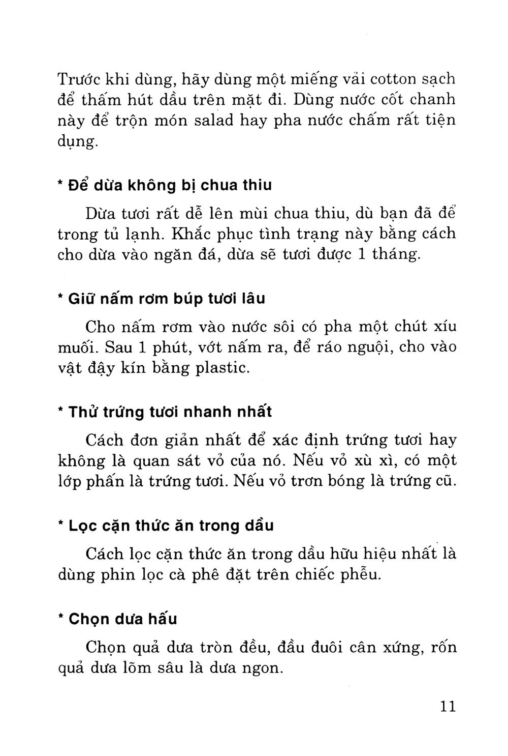 Mẹo Vặt Trong Nhà Bếp