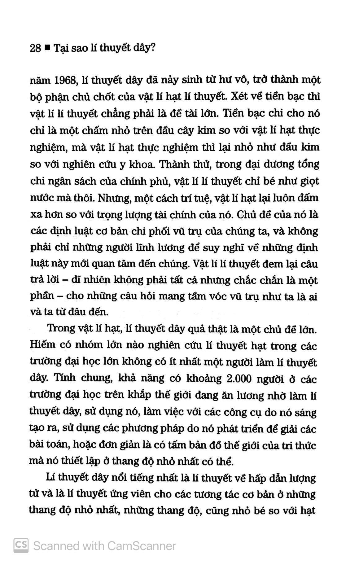 Tại Sao Lí Thuyết Dây?
