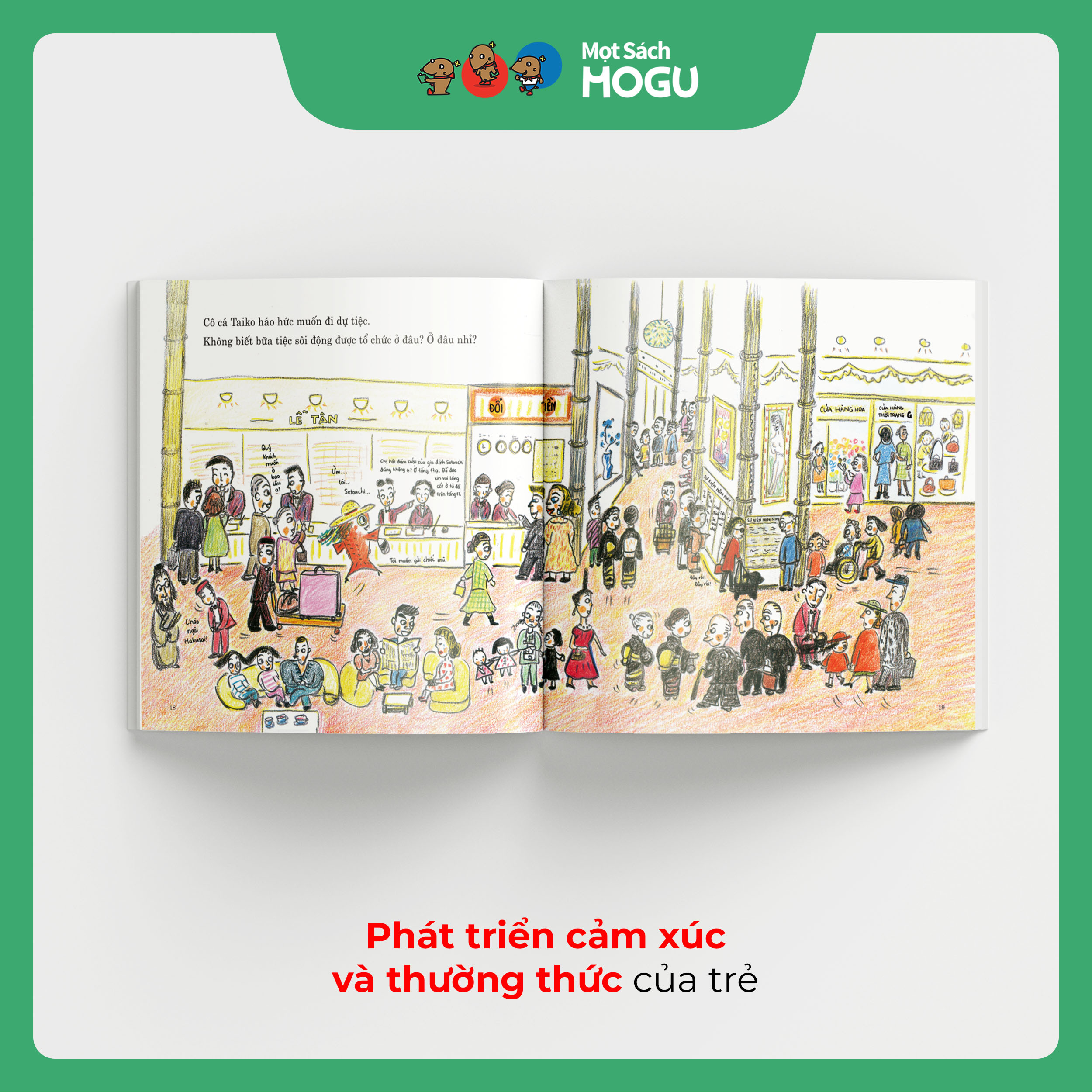 Truyện Ehon bé 3-4-5 tuổi - Cô cá Seitouchi Taiko muốn đi dự tiệc
