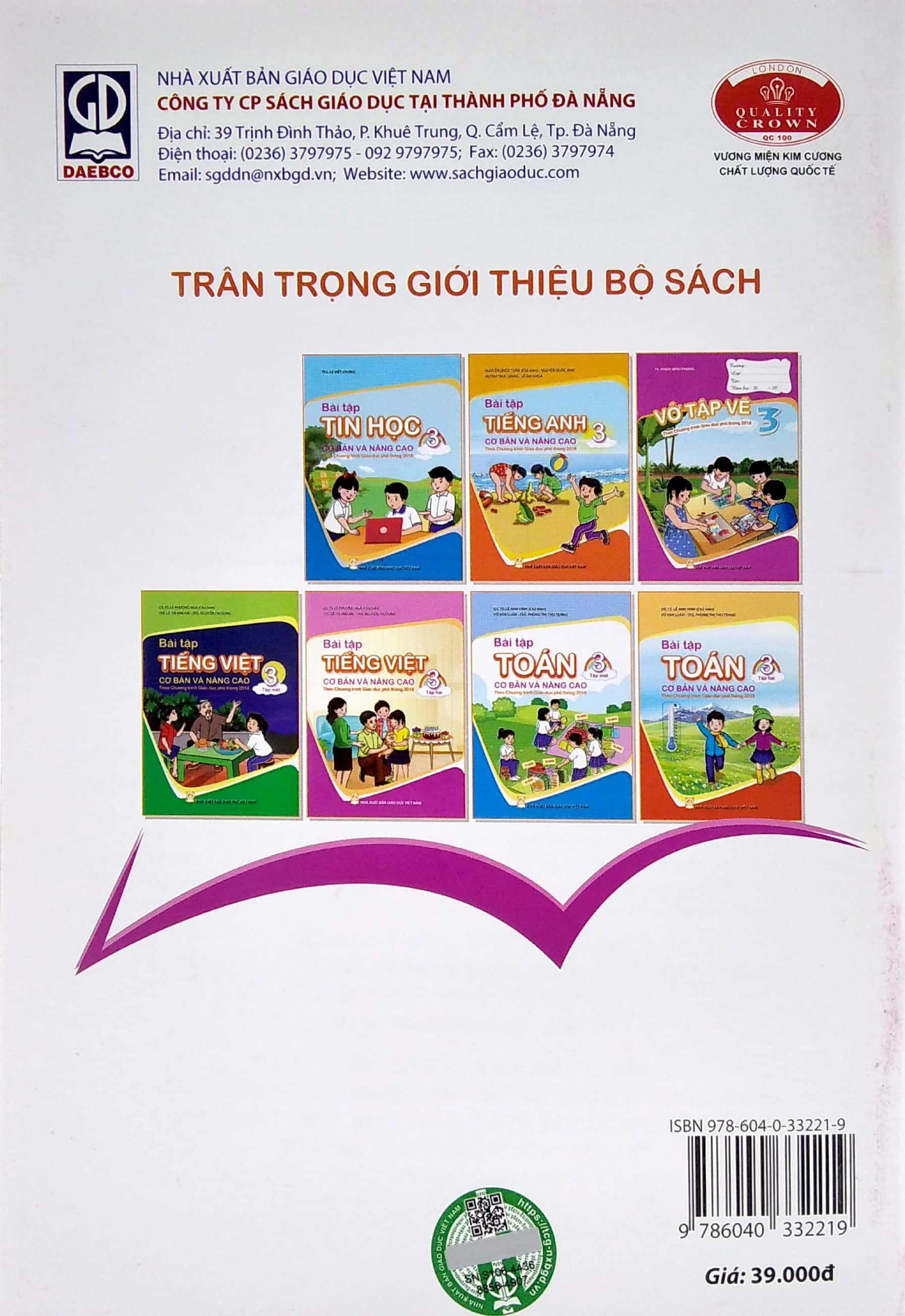 Bài Tập Tiếng Việt Cơ Bản Và Nâng Cao 3 - Tập 2 (Theo Chương Trình Giáo Dục Phổ Thông 2018)