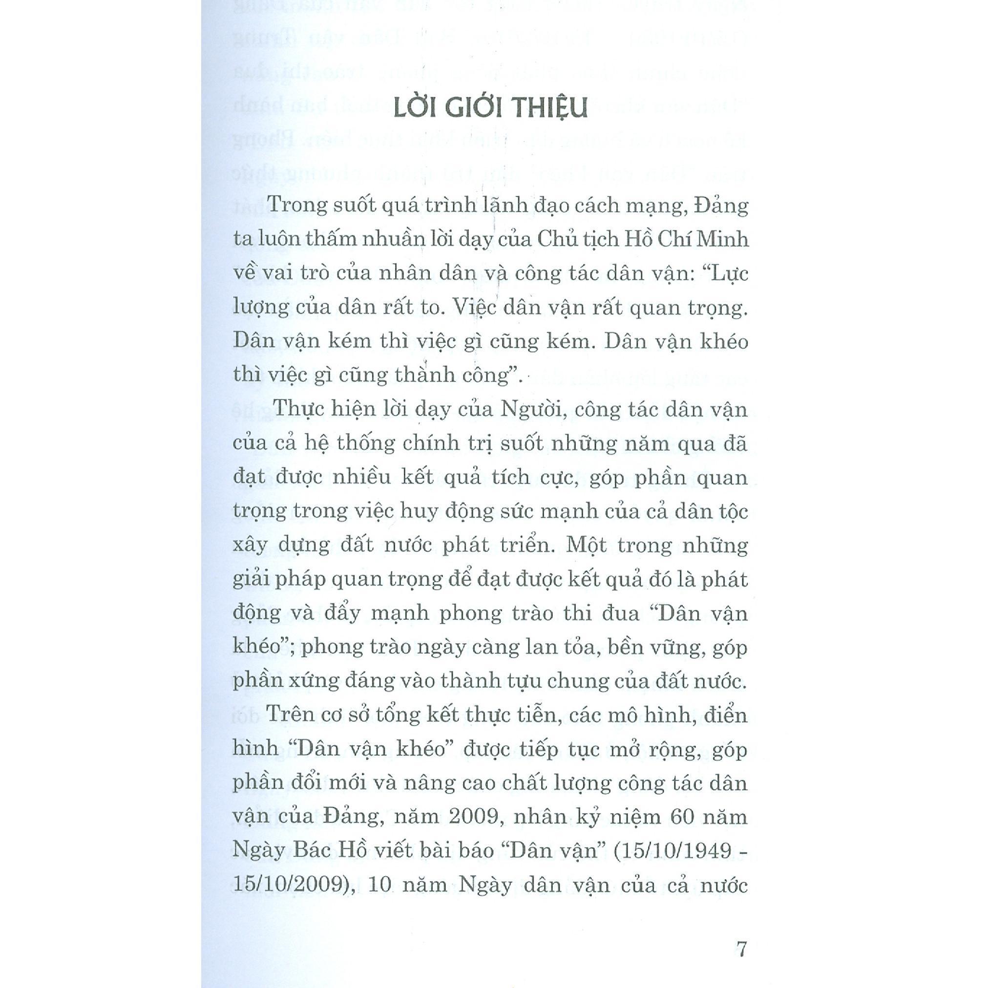 Sách - Những Tấm Gương, Mô Hình, Điển Hình Dân Vận Khéo - NXB Chính Trị Quốc Gia