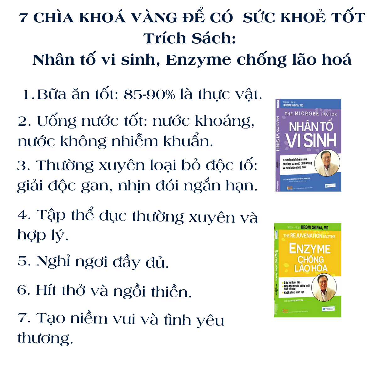 (Tái bản) Combo 3 cuốn: Sách Sức Khoẻ Toàn Diện + Nhân Tố Vi Sinh + Enzyme Chống Lão Hoá