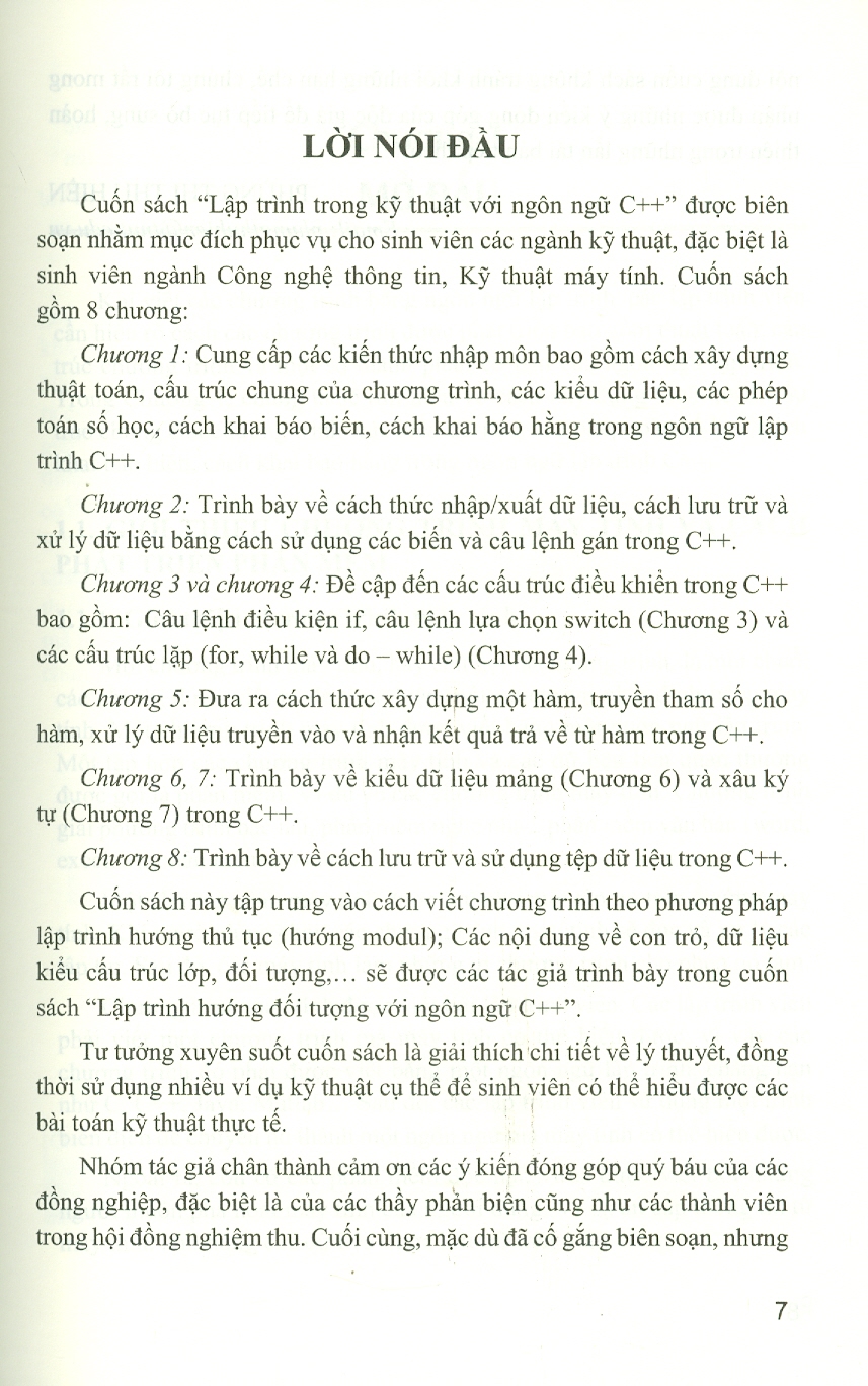 Lập Trình Trong Kỹ Thuật Với Ngôn Ngữ C++