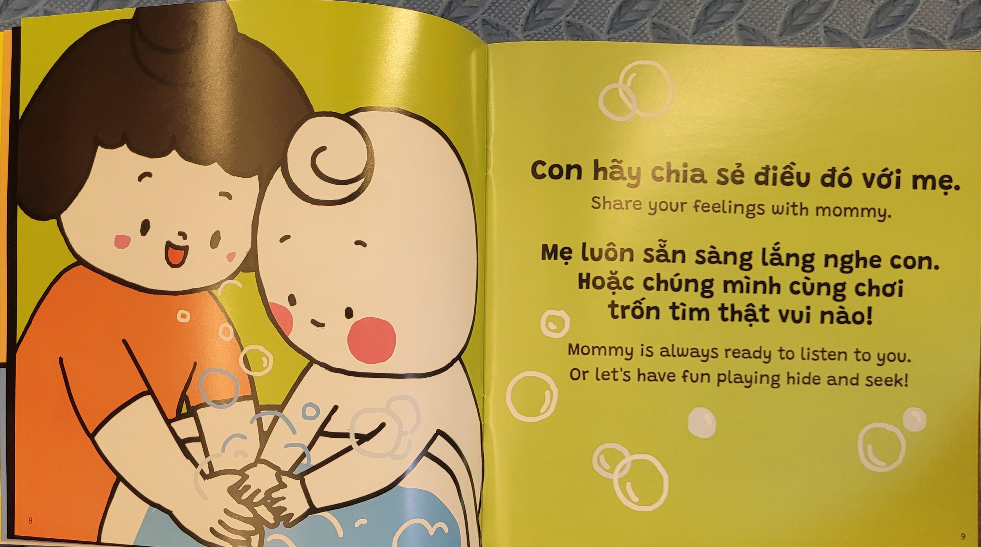 Sách Ehon Miu Bé Nhỏ Phần 4 Song Ngữ - Miu Bé Nhỏ Đừng Cắn Móng Tay Nhé