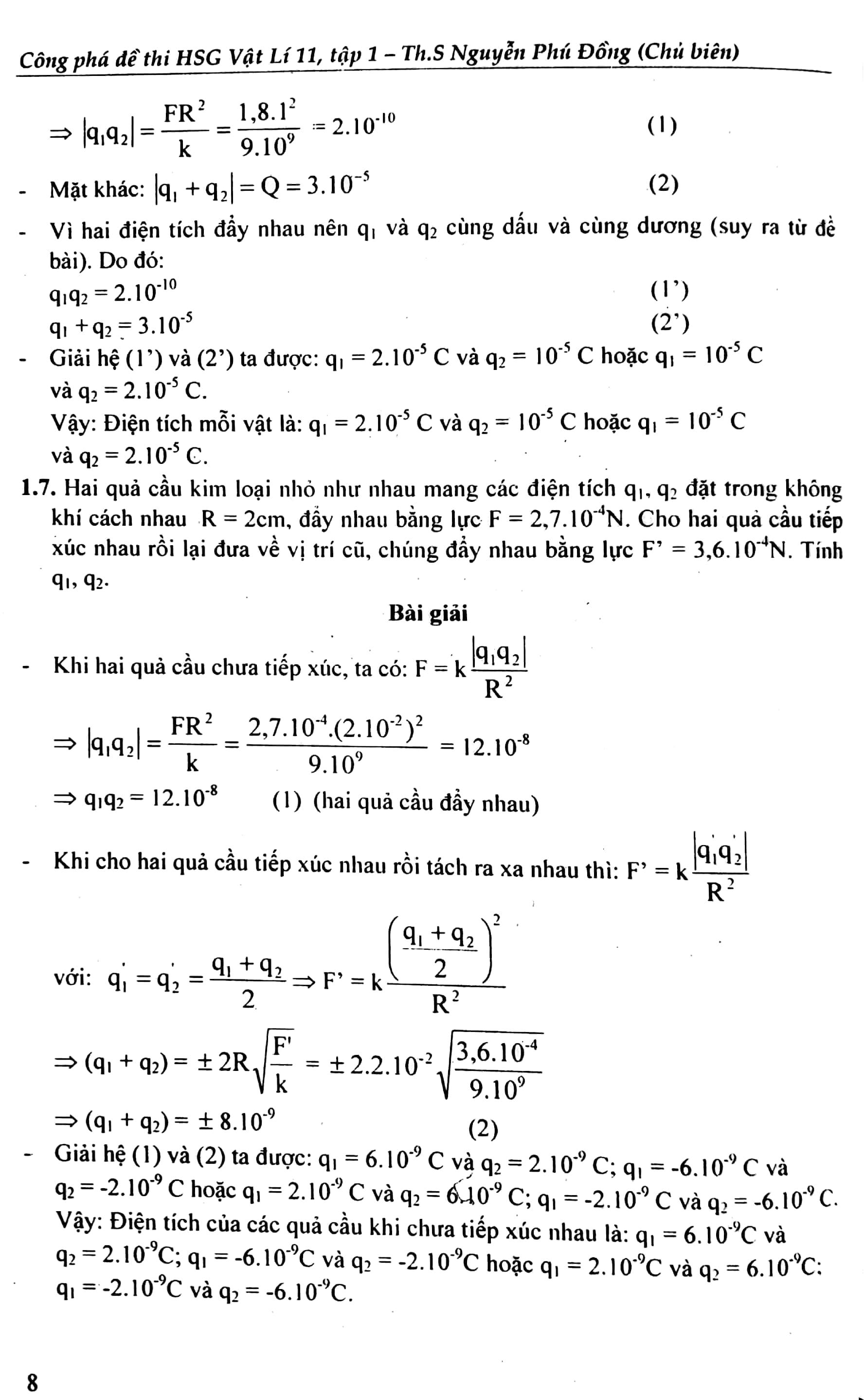 Công Phá Đề Thi Học Sinh Giỏi Vật Lí 11 (Tập 1)