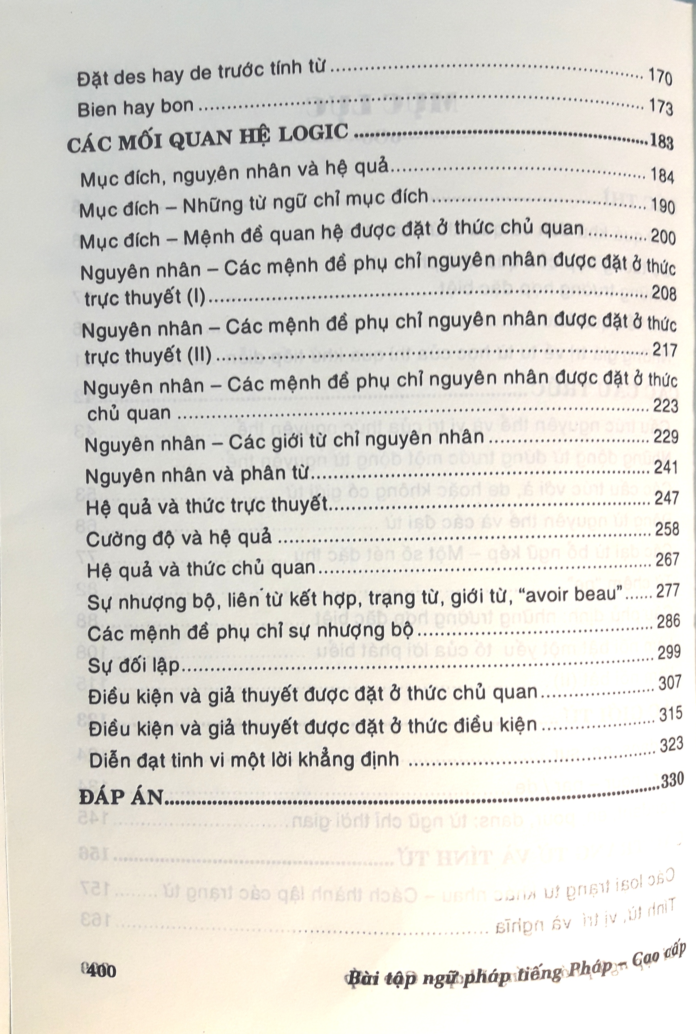 Bái tập ngữ pháp tiếng pháp theo chủ đề ( trình độ cao cấp )