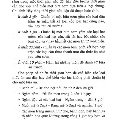 Nấu Ăn Thực Dưỡng Cơ Bản - Các Qui Trình Nấu Rau Củ Và Cốc Loại