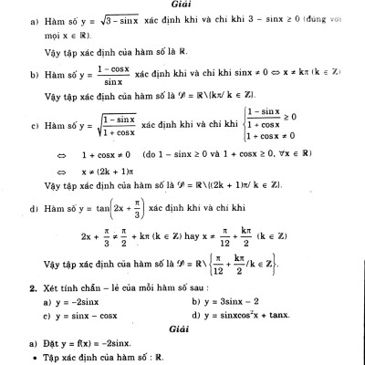 Giải Bài Tập Đại Số Và Giải Tích Lớp 11 (Nâng Cao) (Tái Bản 2015)