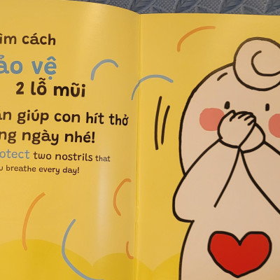 Sách Ehon Miu Bé Nhỏ Phần 4 Song Ngữ - Miu Bé Nhỏ Đừng Ngoáy Mũi Nhé