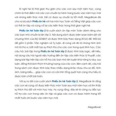 Phiếu Ôn Hè Toán Lớp 2 - Hành Trang Vững Kiến Thức Lên Lớp 3 (MEGA)