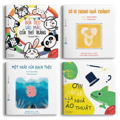 Combo 10 cuốn Màu sắc, Âm thanh, Hình khối - Ehon Nhật Bản cho bé 0-6 tuổi thông minh, sáng tạo