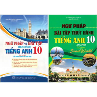 Combo 2 cuốn: Ngữ pháp và bài tập thực hành tiếng anh 10 (bám sát KNTT và I Learn Smart Book) (HA-MK1)