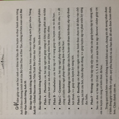 Bài Tập Thực Hành Tiếng Anh 10 (Global Success) - Không Đáp Án