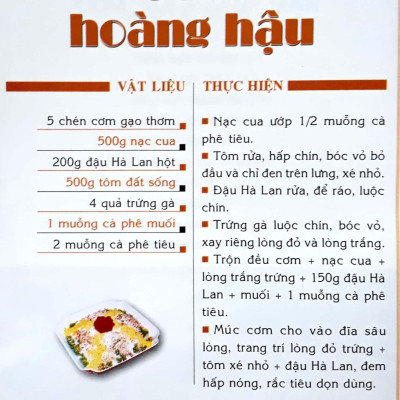 Các Món Cơm, Xôi Và Bánh Mặn
