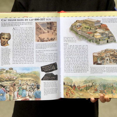 Sách Lịch Sử - Combo Bách Khoa Toàn Thư Lịch Sử (History Encyclopedia) Tập 1,Tập 2 - Á Châu Books - Tham Khảo Kiến Thức Lịch Sử Qua Từng Thời Kỳ ( Từ Thế Giới Cổ Đại Đến Thời Kỳ Hiện Đại )