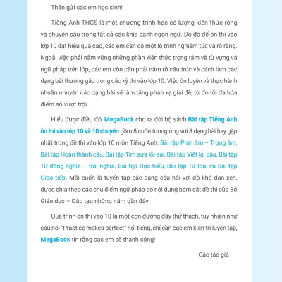 Bài Tập Từ Loại Tiếng Anh - Ôn Thi Vào Lớp 10 Và 10 Chuyên