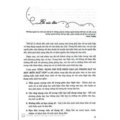 Ứng dụng trí tuệ nhân tạo (AI) trong dạy và học môn ngữ văn (dành cho giáo viên và học sinh) HAB