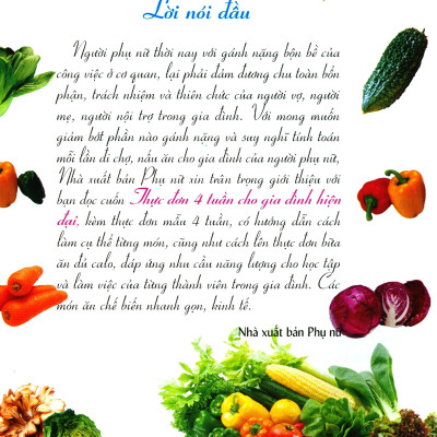 Thực Đơn 4 Tuần Cho Gia Đình Hiện Đại