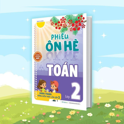 Sách - Phiếu Ôn Hè Toán + Tiếng Việt + Tiếng Anh Lớp 2 - Combo 3 Cuốn - Megabook