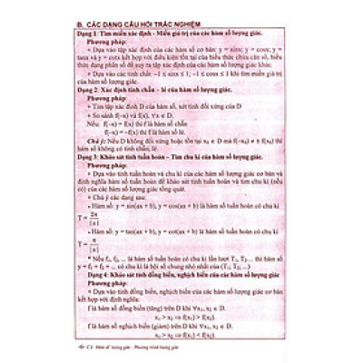 Phân Dạng Và Phương Pháp Giải Các Dạng Bài Tập Trắc Nghiệm Đại Số - Giải Tích 11