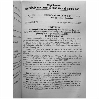 Sách Hướng Dẫn Công Tác Phòng Chống Dịch Bệnh Trong Nhà Trường - V2470T