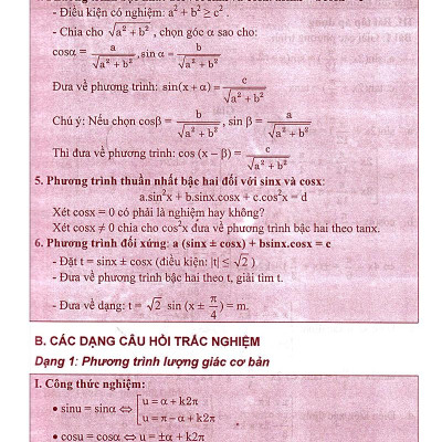 Phân Dạng Và Phương Pháp Giải Các Dạng Bài Tập Trắc Nghiệm Đại Số - Giải Tích 11