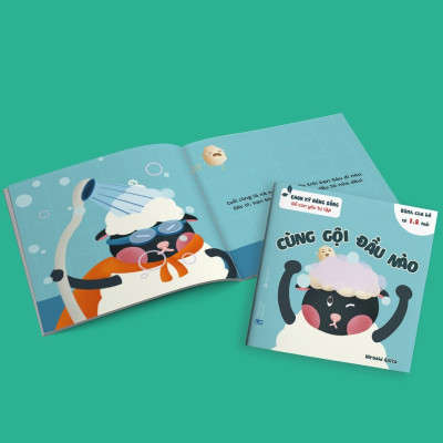 Sách Ehon Kỹ Năng Sống - Để Con Yêu Tự Lập - Cùng Gội Đầu Nào (Sách Dành Cho Trẻ Từ 1.5 - 6 Tuổi)