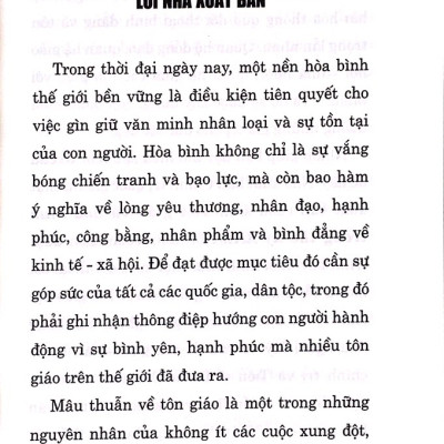 Tôn giáo và hòa bình trong thế kỷ XXI (Sách tham khảo)