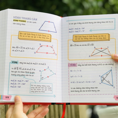 Sách - Sổ tay Hình học ( Tiếng Việt ) Tổng hợp kiến thức toán học hình học từ lớp 8 đến lớp 12 - Á Châu Books, bìa cứng in màu