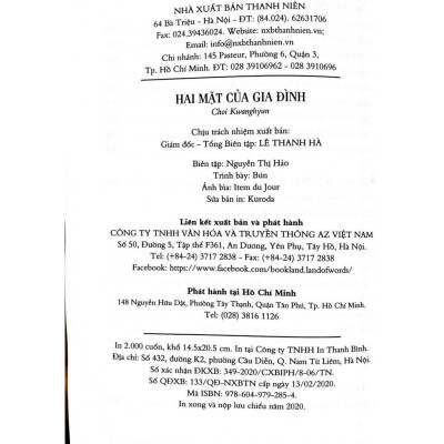 Sách - Hai mặt của gia đình - AZbook