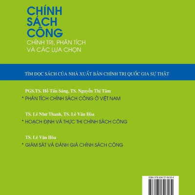 Chính sách công - Chính trị, phân tích và các lựa chọn - bản in 2024