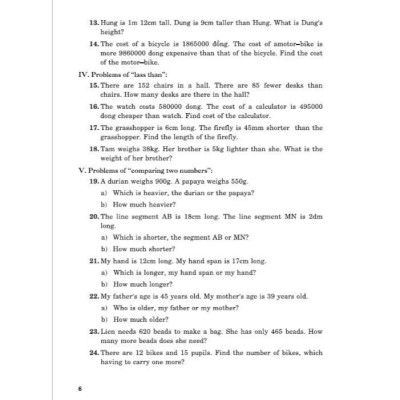 Sách - Toán Đố Lớp 5 - Word Problems Of Primary Maths 5 - Dùng Chung Cho Các Bộ SGK Hiện Hành - Hồng Ân