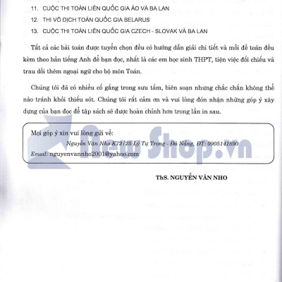 Tuyển Tập Olympic Toán Học Tại Các Nước Đông Âu (Tái Bản)