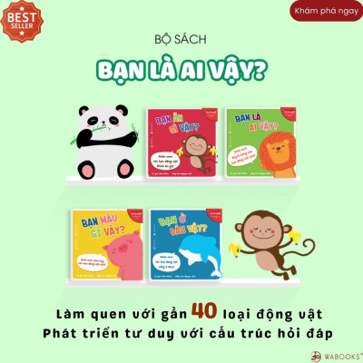 Sách Ehon Nhật Bản Combo 4 cuốn Bạn là ai vậy Dành cho trẻ từ 0 3 tuổi