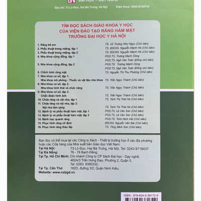 Nha khoa cơ cở - Tập 1 - Nha khoa mô phỏng thuốc và vật liệu nha khoa (Dùng cho sinh viên Răng hàm mặt)