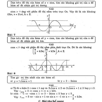 Giải Bài Tập Toán - Đại Số Giải Tích Lớp 11