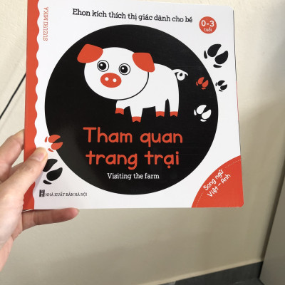 Trọn Bộ 6 Cuốn Ehon Kích Thích Thị Giác cho bé Song Ngữ Việt Anh - In mực chiết xuất tự nhiên - Chất liệu giấy ảnh chịu nước, chống thấm nước - Bé gặm nhấm không rách