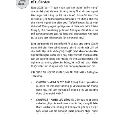 Xin Chào AI! - Học Và Chơi Cùng Trí Tuệ Nhân Tạo