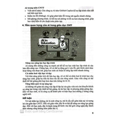 Sách - Ứng dụng trí tuệ nhân tạo (AI) trong dạy và học môncông nghệ thông tin (dành cho giáo viên và học sinh) HA