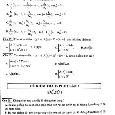 100 Đề Kiểm Tra Định Kì Trắc Nghiệm Toán Lớp 11