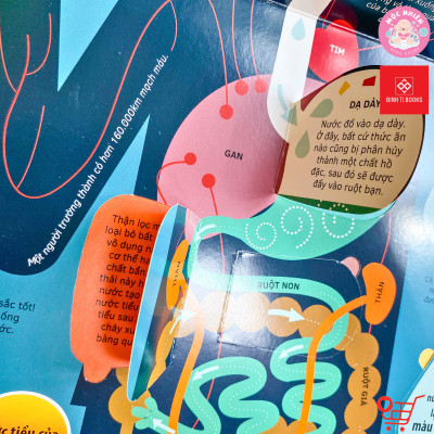 Sách - Tớ yêu khoa học - Chuyến phiêu lưu của nước và não bộ - Đa tương tác lật mở, kéo đẩy và hình dựng 3D - Đinh Tị Books