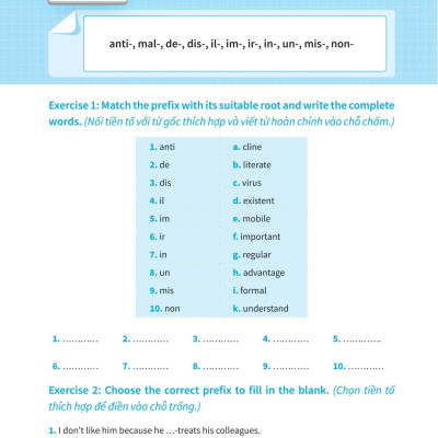 Bài Tập Từ Loại Tiếng Anh - Ôn Thi Vào Lớp 10 Và 10 Chuyên