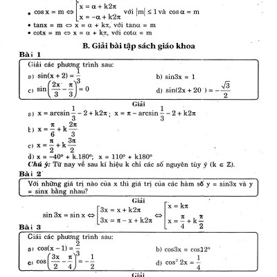Giải Bài Tập Toán - Đại Số Giải Tích Lớp 11