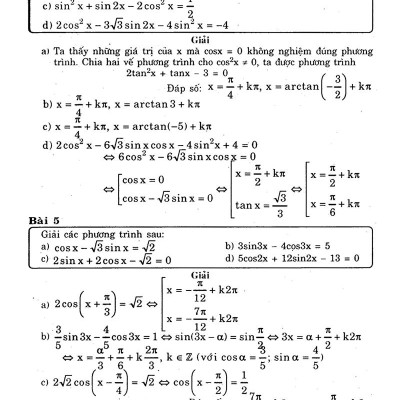 Giải Bài Tập Toán - Đại Số Giải Tích Lớp 11