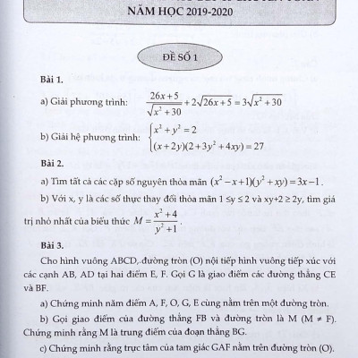 66 Đề Thi Chuyên Toán 9 Vào 10 - Trường Chuyên, Lớp Chuyên