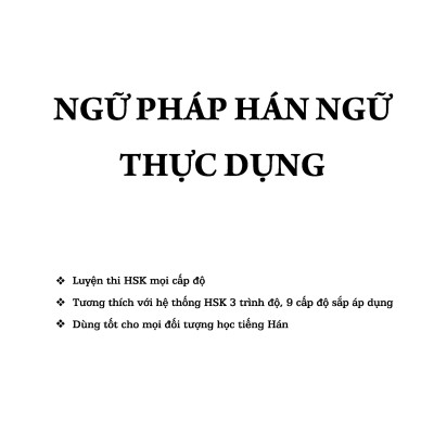 Ngữ Pháp Hán Ngữ Thực Dụng 